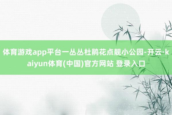 体育游戏app平台一丛丛杜鹃花点靓小公园-开云·kaiyun体育(中国)官方网站 登录入口